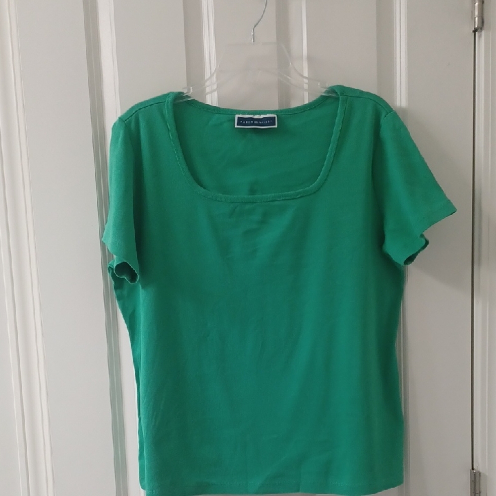 Karen Scott Green Fitted Short Sleeve T-Shirt
